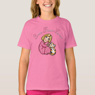 T-shirt Calico Cat and Girl BFF