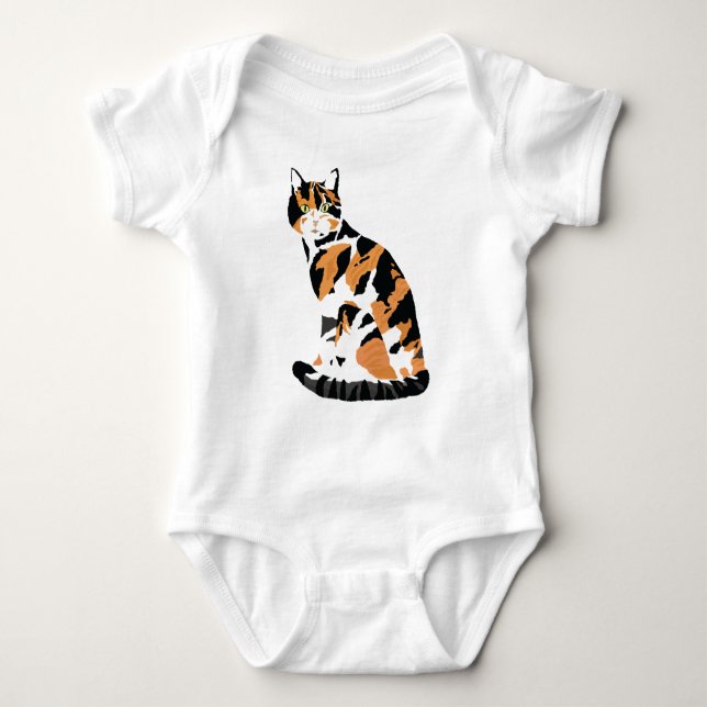 T-shirt Calico chat assis (Devant)