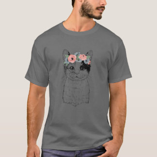 T-shirt Calico Chat Avec Fleur Headband Chat Maman