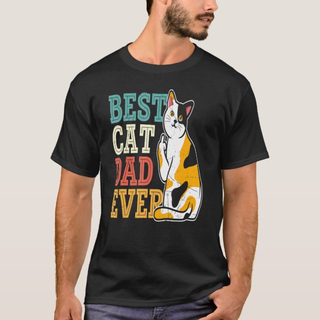 T-shirt Calico Chat Papa Tee Meilleur Chat Papa Ever 1 (Devant)