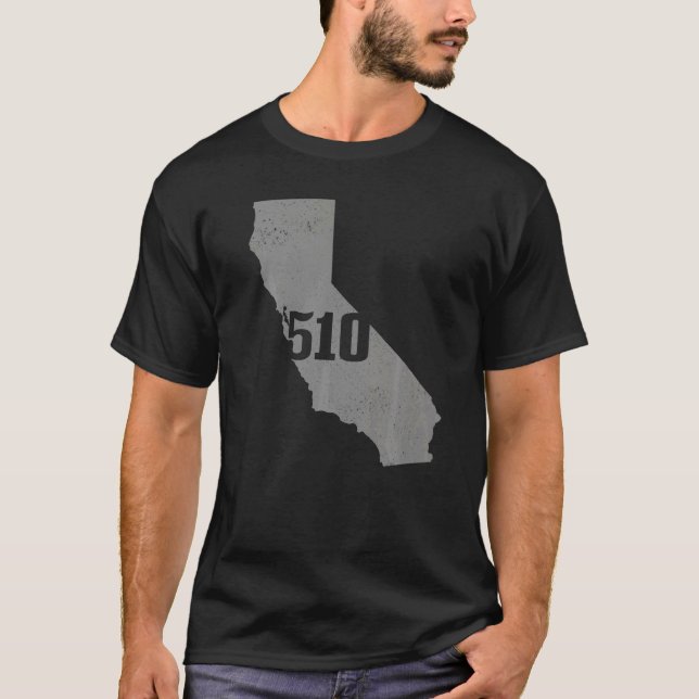 T-shirt California 510 Area Code Richmond Oakland State Ma (Devant)