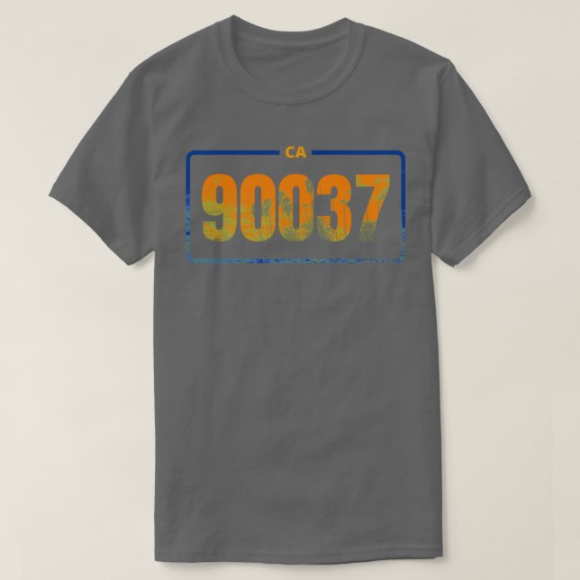 T-shirt California 90037 Zipcode OB (Design devant)