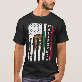 T-shirt California American Flag Home Etat de Californie