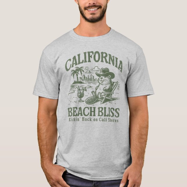 T-shirt California Beach Bliss sur Cali Shores (Devant)
