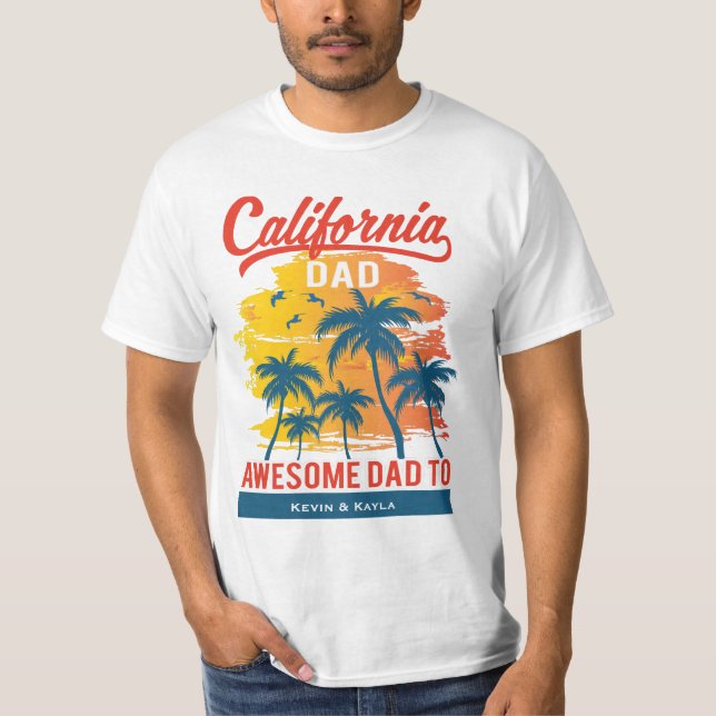 T-shirt California Beach Life Papa (Devant)