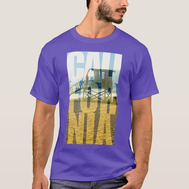 T-shirt California Beach Lifeguard Fin après-midi Père Noë (Devant)