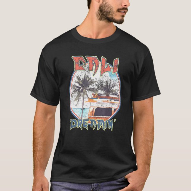 T-shirt California Beach Rocker Surf (Devant)