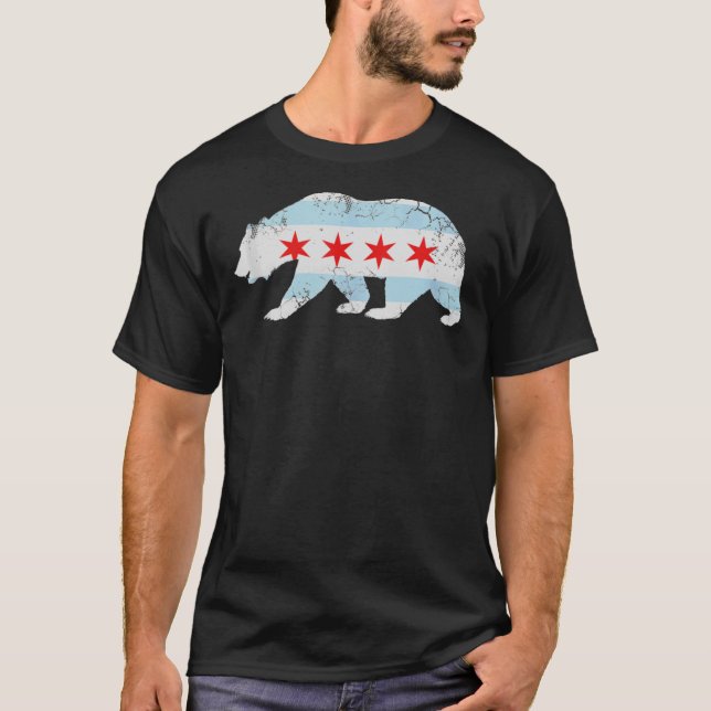 T-shirt California Bear Chicago - Famille de transplantati (Devant)