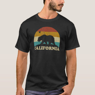 T-shirt California Bear Retro Surf Plage Vintage Cali 80s