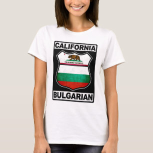 T-shirt California Bulgarian American Tee