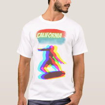 T-shirt california, cooler surfer