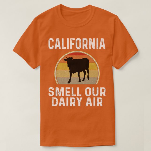 T-shirt California Dairy Farmer Odeur Notre Dairy Air Retr (Design devant)
