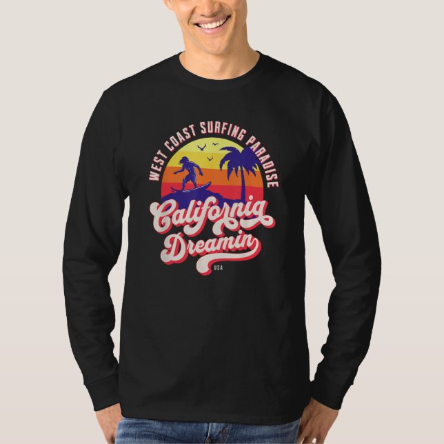 T-shirt California Dreaming Surfing (Devant)