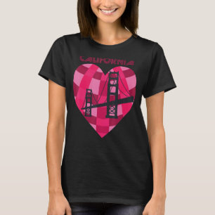 T-shirt California Love San Francisco Heart Golden Gate Br