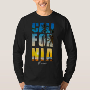 T-shirt California Passion Beach Palm Tree Vacances d'été