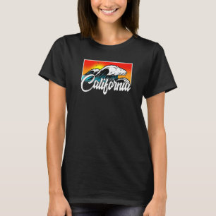 T-shirt California Retro Surf Wave Plage Vintage Cali les