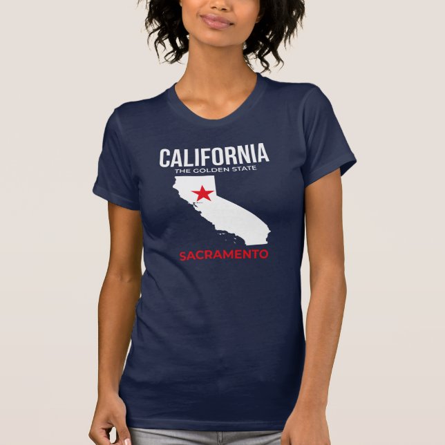 T-shirt California, Sacramento – The Golden State, USA (Devant)