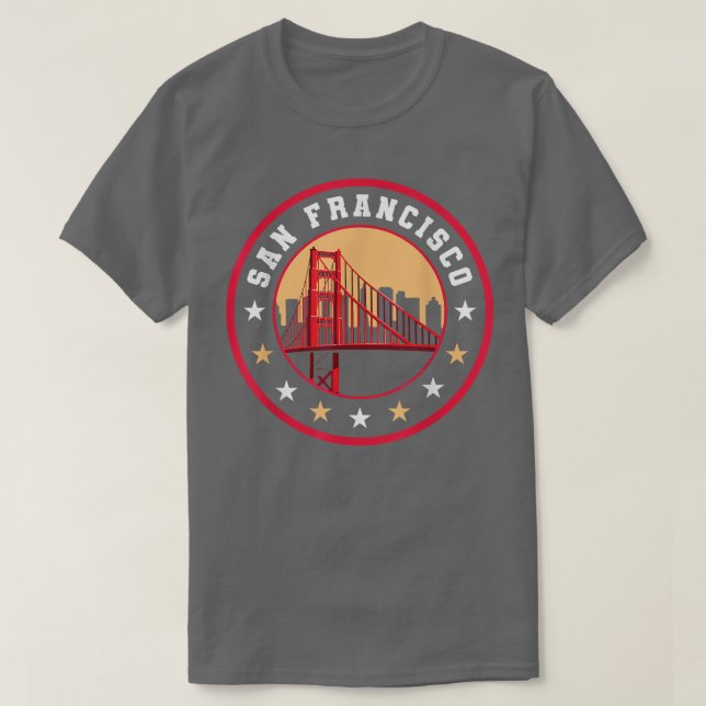T-shirt California San Francisco City Cadeau Bridge Souven (Design devant)