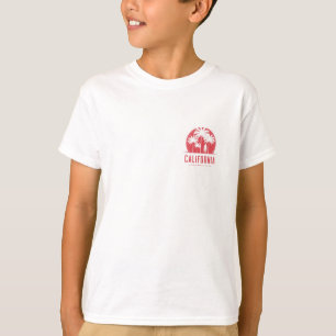 T-shirt California Santa Monica Beach Arbre à Palmes Rétro