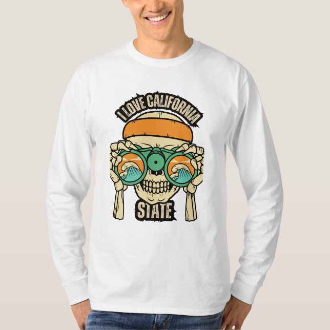 T-shirt California Shirt CA State Bear Soft et (Devant)