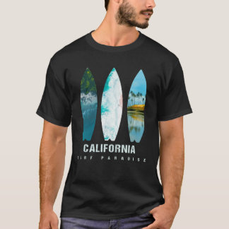 T-shirt California Surf Paradise Pride Vacation Travel Sur