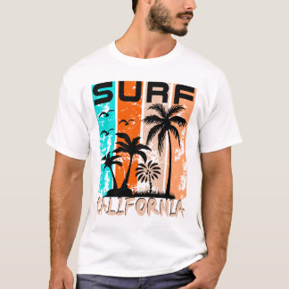 T-shirt California Surf | Vintage Beach Palm Tree