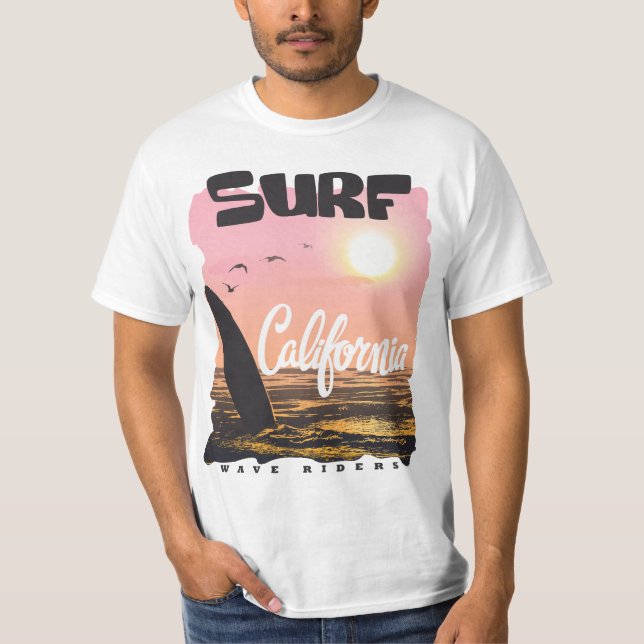 T-shirt California Surf Wave Riders (Devant)