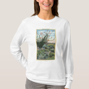T-shirt CaliforniaView des cactus en fleur