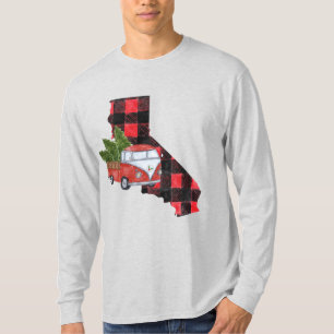 T-shirt Californie Arbre de Noël Long Sleeve