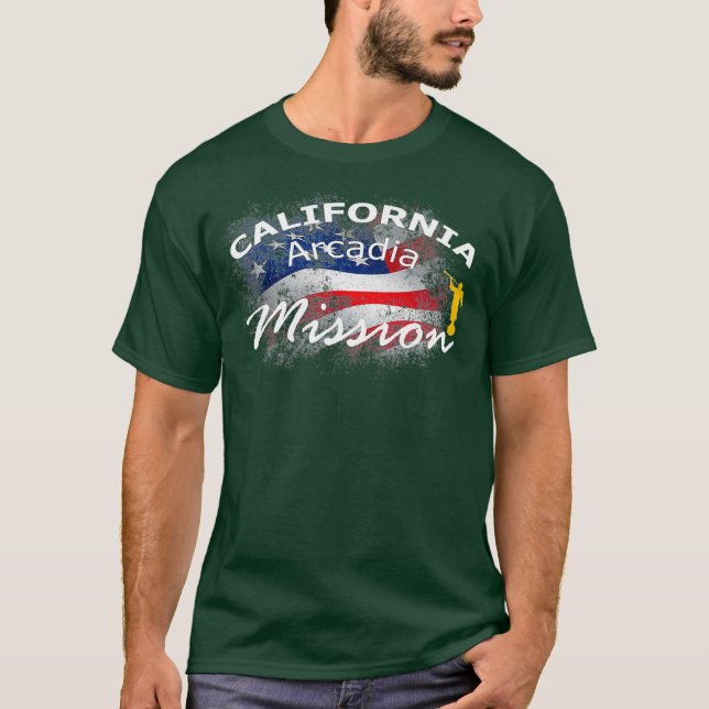 T-shirt Californie Arcadia Mormon LDS Mission Missionnaire (Devant)