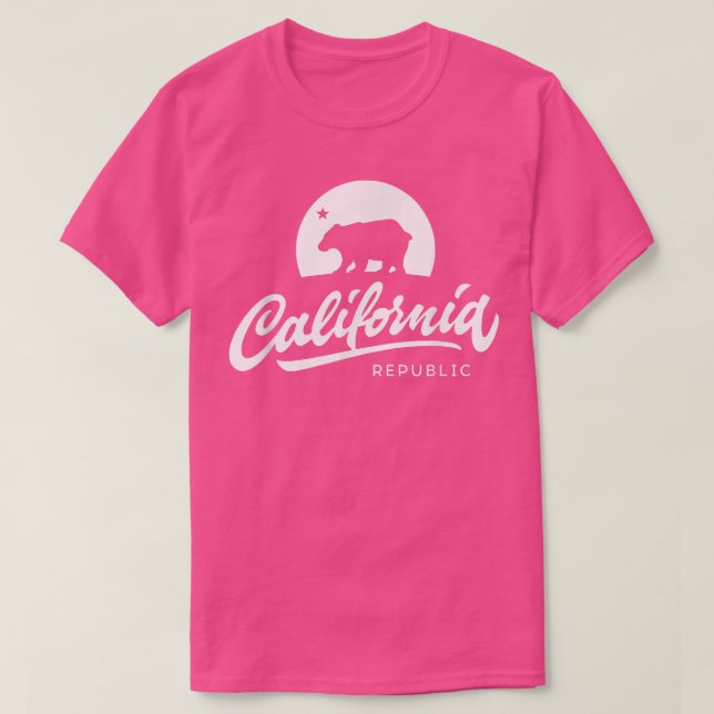 T-shirt Californie - Californie République Ours Tee (Design devant)