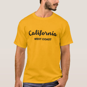 T-shirt Californie Côte Ouest Nice Design Texte