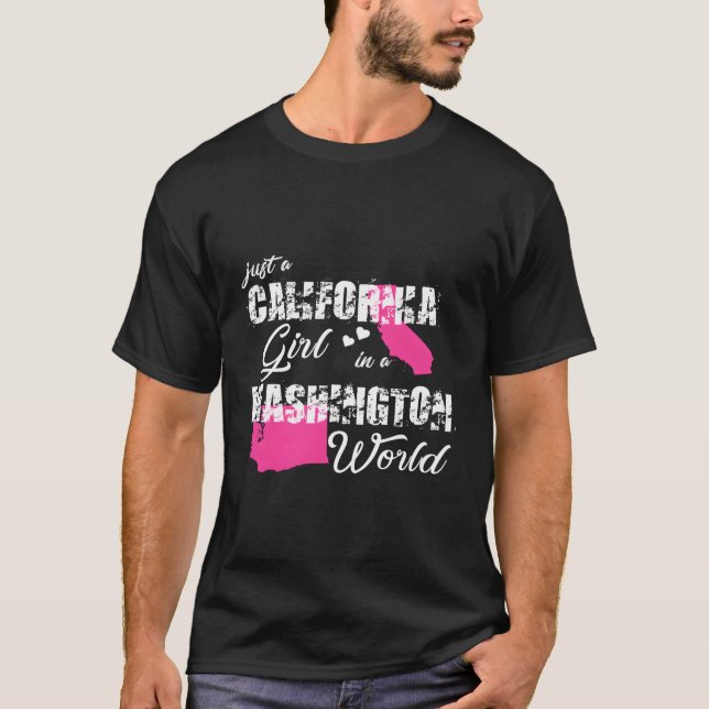 T-shirt Californie Juste Une Californie Dans L'État De Was (Devant)