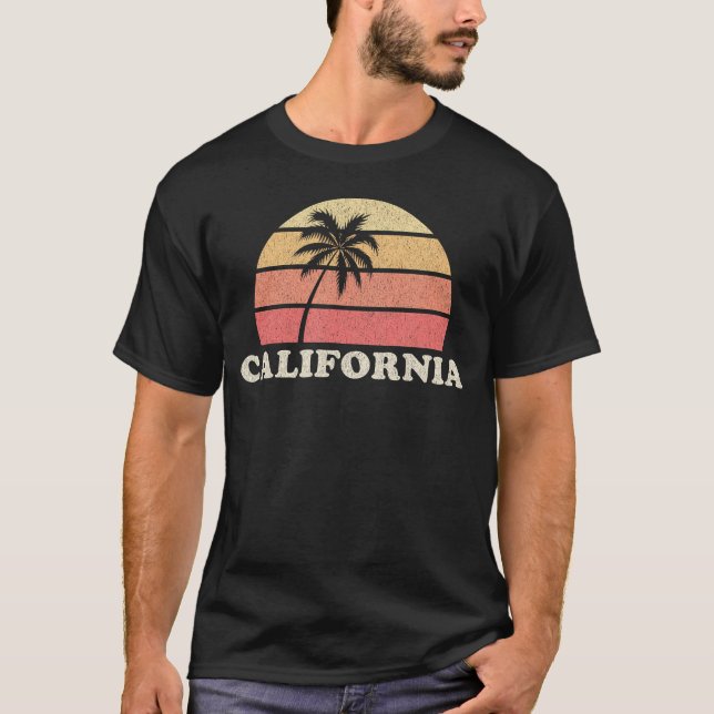 T-shirt Californie Les années 70 Throwback (Devant)