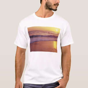 T-shirt Californie, près de Santa Cruz, Vue de la plage à
