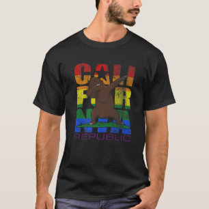 T-shirt Californie République LGBTQ Gay pride Dabbing Ours