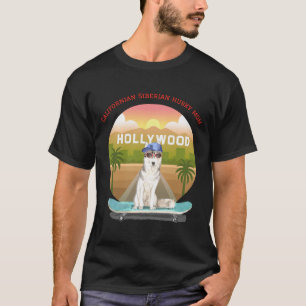 T-shirt Californie Sibérienne Husky Chien Maman