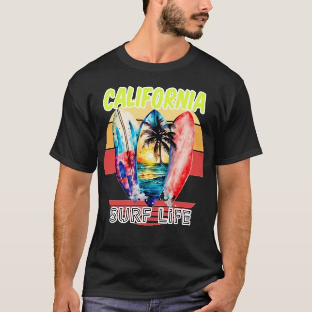 T-shirt Californie Surf Life (Devant)