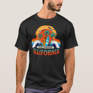 T-shirt Californie Surf Paradise Retro Sunset