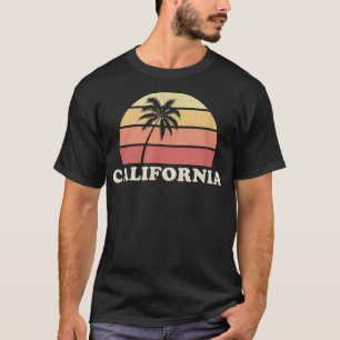 T-shirt Californie Vintage T  Retro Années 70 Tee Rétro De