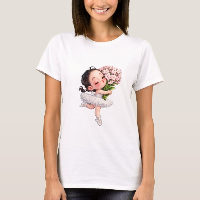 T-shirt Câlin de bouquet de ballet (Devant)