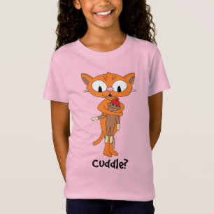 T-Shirt câliner ? Chat caricature orange mignon avec Singe