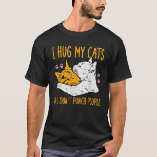 T-shirt Câlinez Mes Chats Je Ne Frappe Pas Les Gens Furry 
