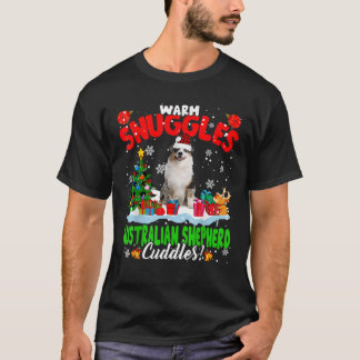 T-shirt Câlins Chauds Berger Australien Câlins Noël Sapin