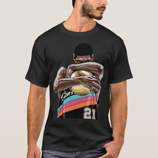 T-shirt Câlins de balle de Tim Duncan (Devant)