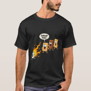 T-shirt Câlins de groupe Feu de camp Marshmallow Smores Dr