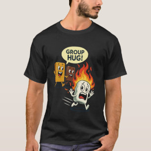 T-shirt Câlins de groupe Smores Camping Grillades Extérieu