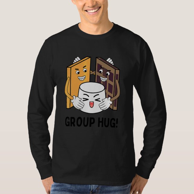 T-shirt Câlins de groupe S'mores Camping Marshmallows Choc (Devant)