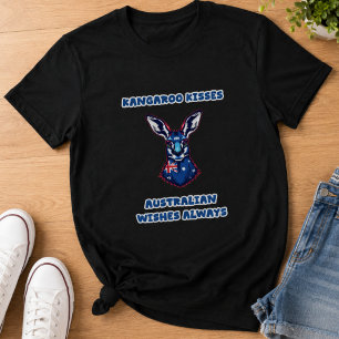 T-shirt Câlins de kangourou Vœux australiens Amour d'anima