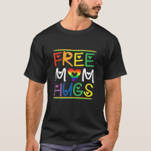 T-shirt Câlins de maman cœur arc-en-ciel Cadeaux LGBT pour